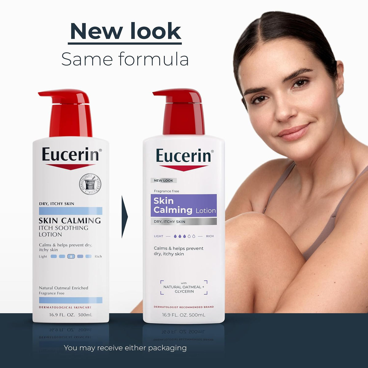 Eucerin Skin Calming Body Lotion with Natural Oatmeal, 16.9 FL OZ