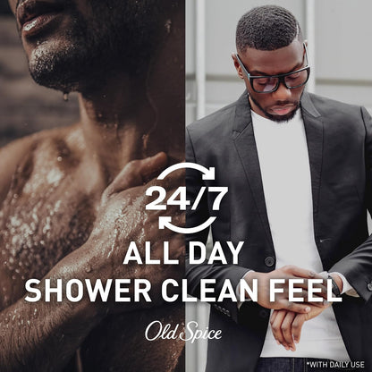 Old Spice Refreshing Body Wash for Men, 3X Defense, 24/7 Shower Fresh with Long Lasting Scent, Red Collection, Captain with Bergamot Scent, 33.4 oz,(Pack of 2)