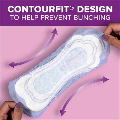 Poise Incontinence Pads & Postpartum Incontinence Pads for Women Bundle: 4 Drop Moderate Absorbency, Regular Length, 132ct and 8 Drop Overnight Absorbency, Extra-Coverage Length, 72ct