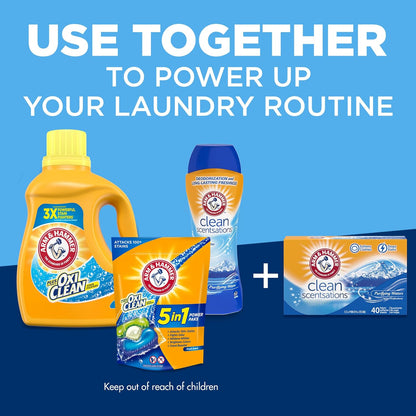 ARM & HAMMER Fabric Softener Dryer Sheets, Purifying Waters, 100 Count