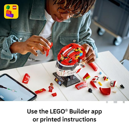 LEGO Editions Scuderia Ferrari HP Charles Leclerc Helmet - Building Set for Teens, Ages 14+ - Collectible F1 Display - Bedroom or Home Office Decor - Gift for Formula 1 Fans - 43014