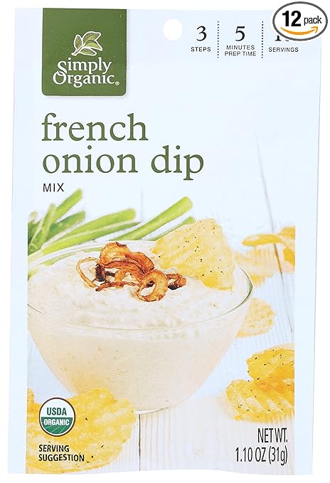 Simply Organic Dip Mix French Onion Org, 1.1 Oz (Pack Of 12)