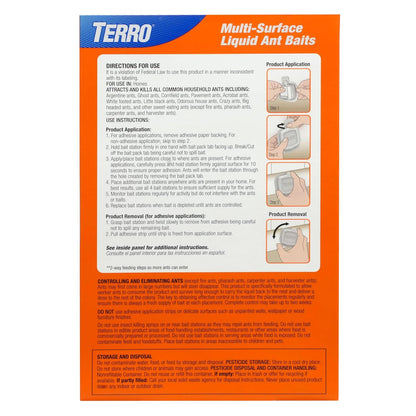 TERRO Multi-Surface Liquid Ant Baits, 4-Pack, Indoor Bait Stations for Home