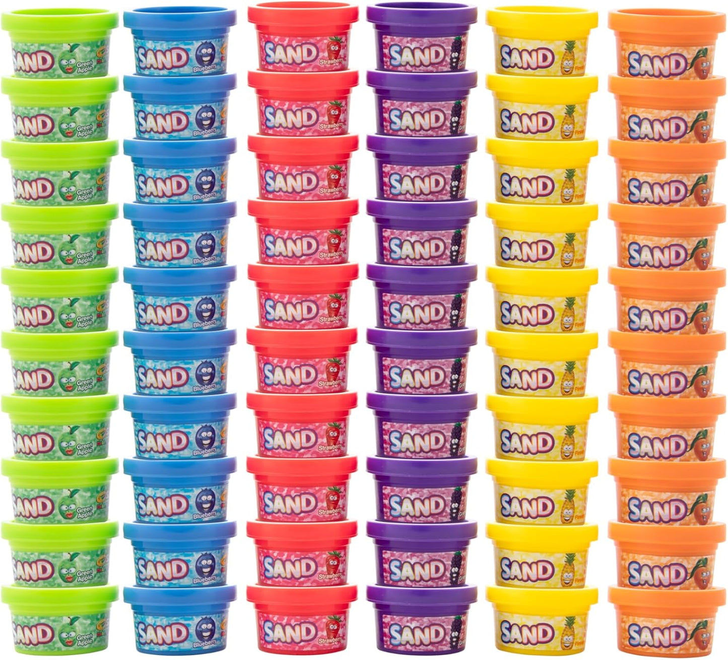 Crayola Silly Scents Play Sand – 60 Mini 1oz Tubs of Moldable Sensory Sand in 6 Bright Colors | Easter Day Party Favors, Classroom Prizes, Sensory Toys, Fidget & Creativity