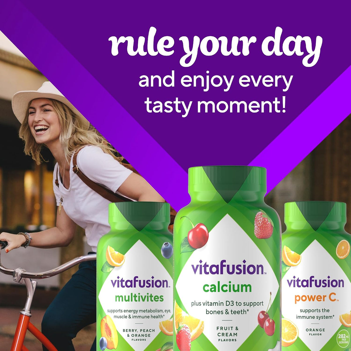 Vitafusion Calcium Gummies 500 mg Per 2 Gummies with Vitamin D3