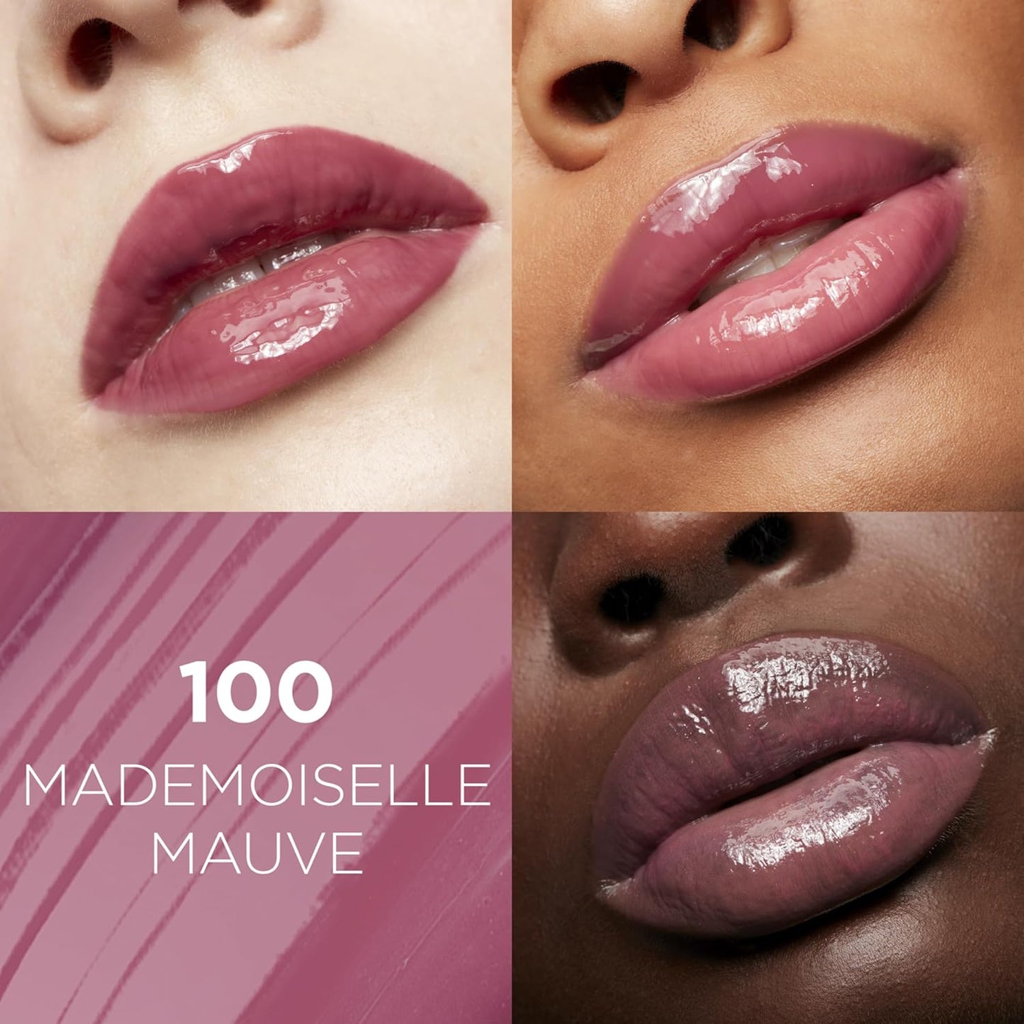 L'Oreal Paris Glow Paradise Hydrating Tinted Lip Balm-in-Gloss with Pomegranate Extract & Hyaluronic Acid, Ultra-Gentle, Non-Sticky Formula, Mademoiselle Mauve, 0.23 fl oz