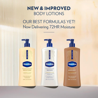 Vaseline Intensive Care Nourishing Moisture Lotion Body Lotion for Dry Skin, Made with Ultra-Hydrating Lipids + Pure Oat Extract for Nourished, Healthy-Looking Skin 32 oz