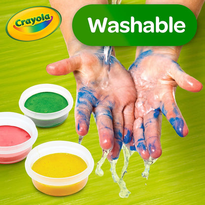 Crayola Spill Proof Paint Set (8ct), Washable Toddler Paint Kit, with Brushes, Pots, Activity Pages, Arts & Crafts Kit, Gift for Toddlers, Ages 3+ (Pack of 2)