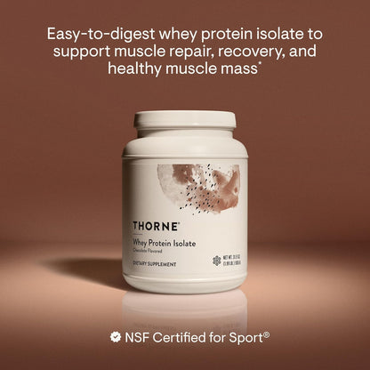 THORNE Whey Protein Isolate, Balanced Amino Acids Profile, 30 Servings