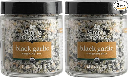 Simply Organic Black Garlic Finishing Salts, 2.19 Ounce (Pack of 2)
