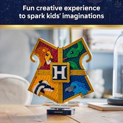 LEGO Harry Potter Hogwarts House Crest 76462 | Collectible Building Toy for Girls & Boys, Ages 12+, Display as Bedroom or Book Shelf Decor, W/ Stand, 545 pieces, Gifts Idea