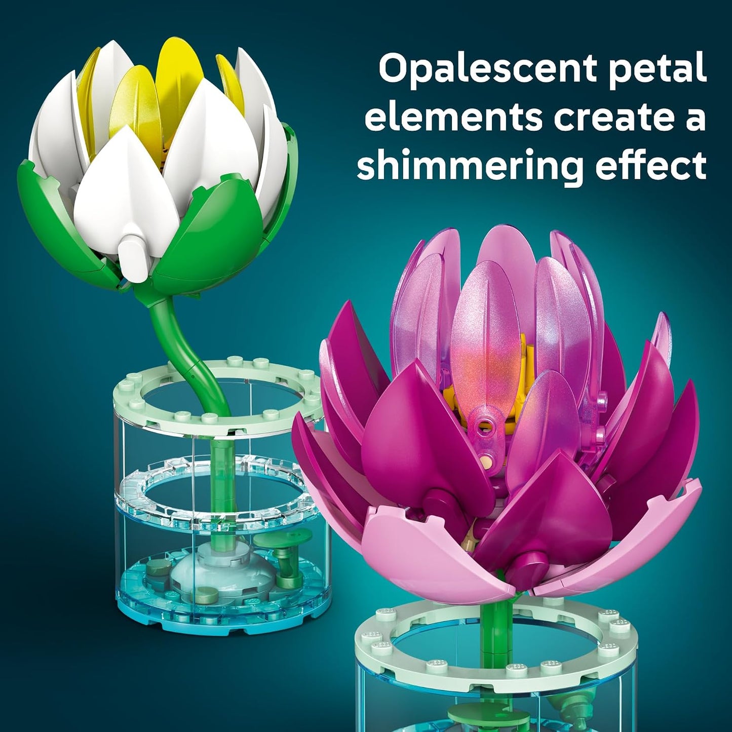 LEGO Botanicals Water Lilies 11511 | Building Toys for Girls & Boys, Ages 9+, Decor for Bedroom & Desk, Artificial Flowers, 259 pieces, Gift for Birthdays
