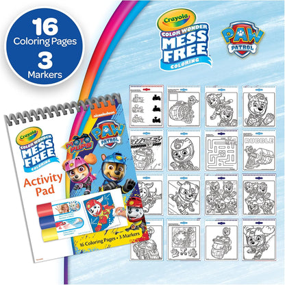Crayola Nickelodeon Color Wonder Activity Pad Bundle (3pk), Mess Free Coloring Set for Toddlers & Kids, Blue’s Clues, Paw Patrol & Baby Shark, Gift for Kids, 3+