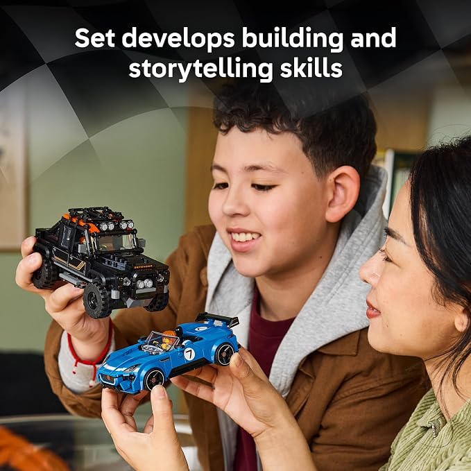 LEGO Speed Champions Jaguar Project 7 & Land Rover Defender 77264 | Building Toy for Boys & Girls, Ages 10+, Detailed Toy Cars for Kids, Play or Display Model, 740 pieces, Gift for Birthdays