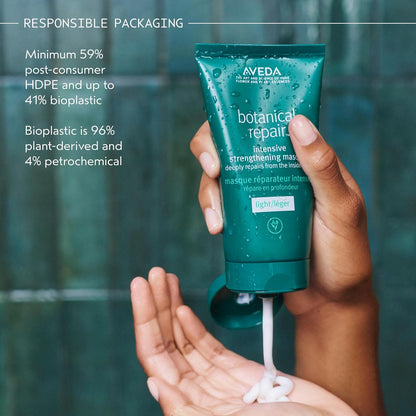 Aveda Botanical Repair Intensive Strengthening Masque Light | Bond-Building Hair Mask for Stronger Hair | Deep Conditioner | Detangles, Softens Fine to Medium Hair | 98% Naturally Derived*