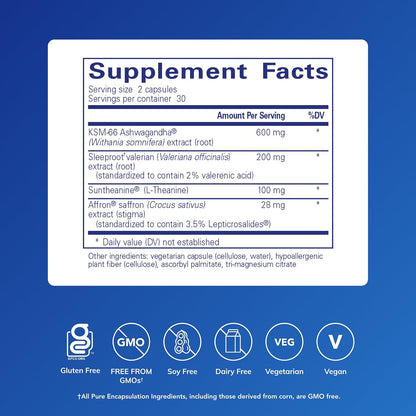 Pure Encapsulations Pure Sleep, 60 Count (30 Servings)