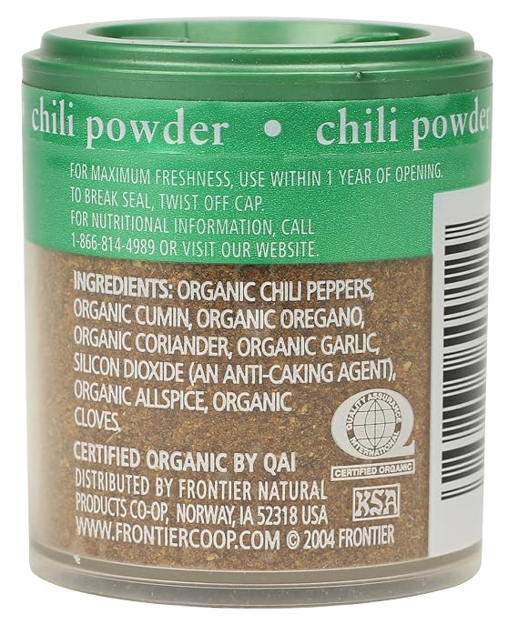 Simply Organic Chili Powder, Certified Organic, Kosher, Mini Spices | 0.6 Ounce (Pack of 6)