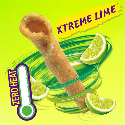 Takis Xtreme Lime 3.25 oz Snack Size Bag, Lime Flavored Rolled Tortilla Chips (Pack of 4)