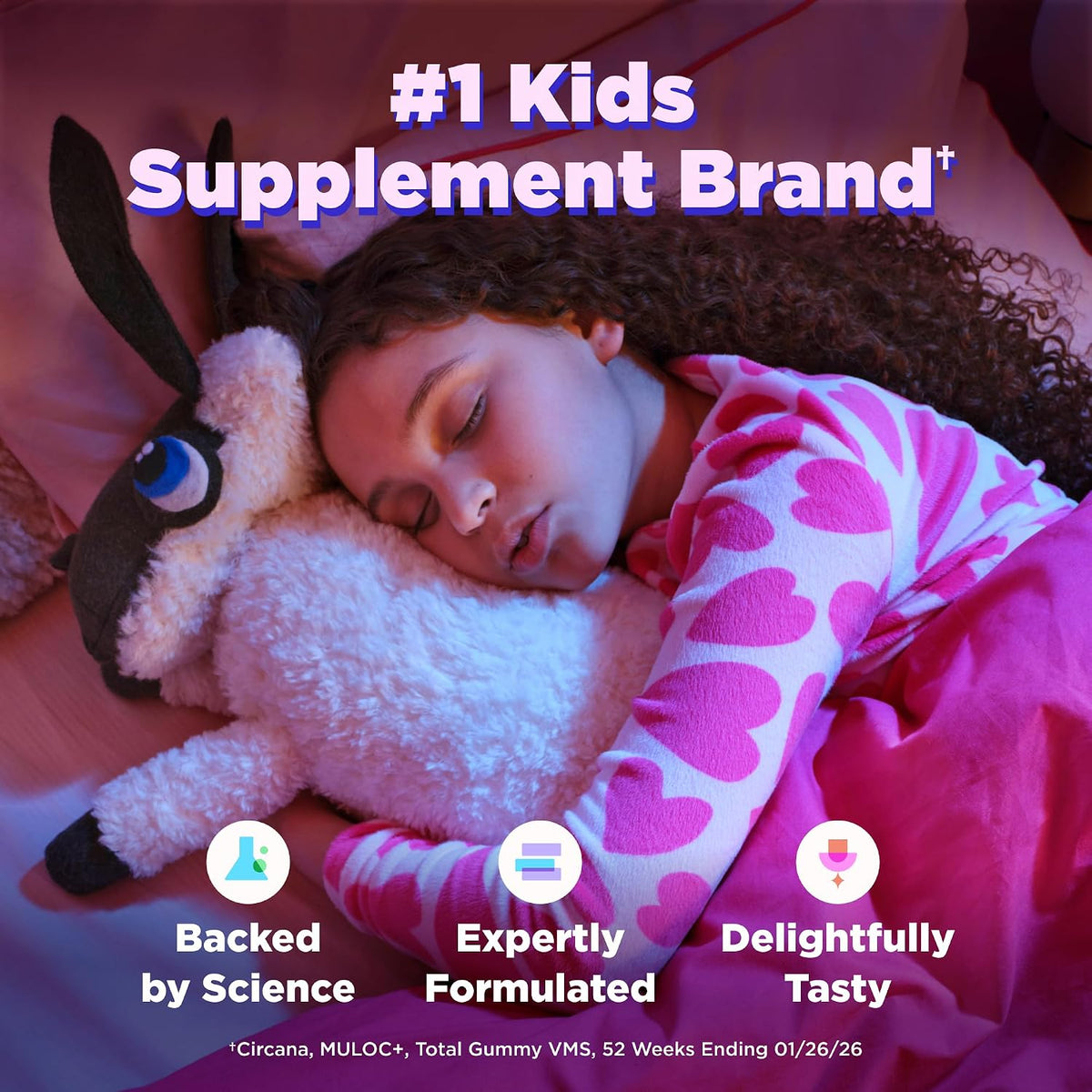 OLLY Kids Sleep, Occasional Sleep Support,* 0.5 mg Melatonin - 70 Count
