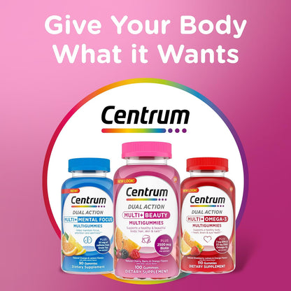 Centrum MultiGummies, Multi + Beauty, 100 Count