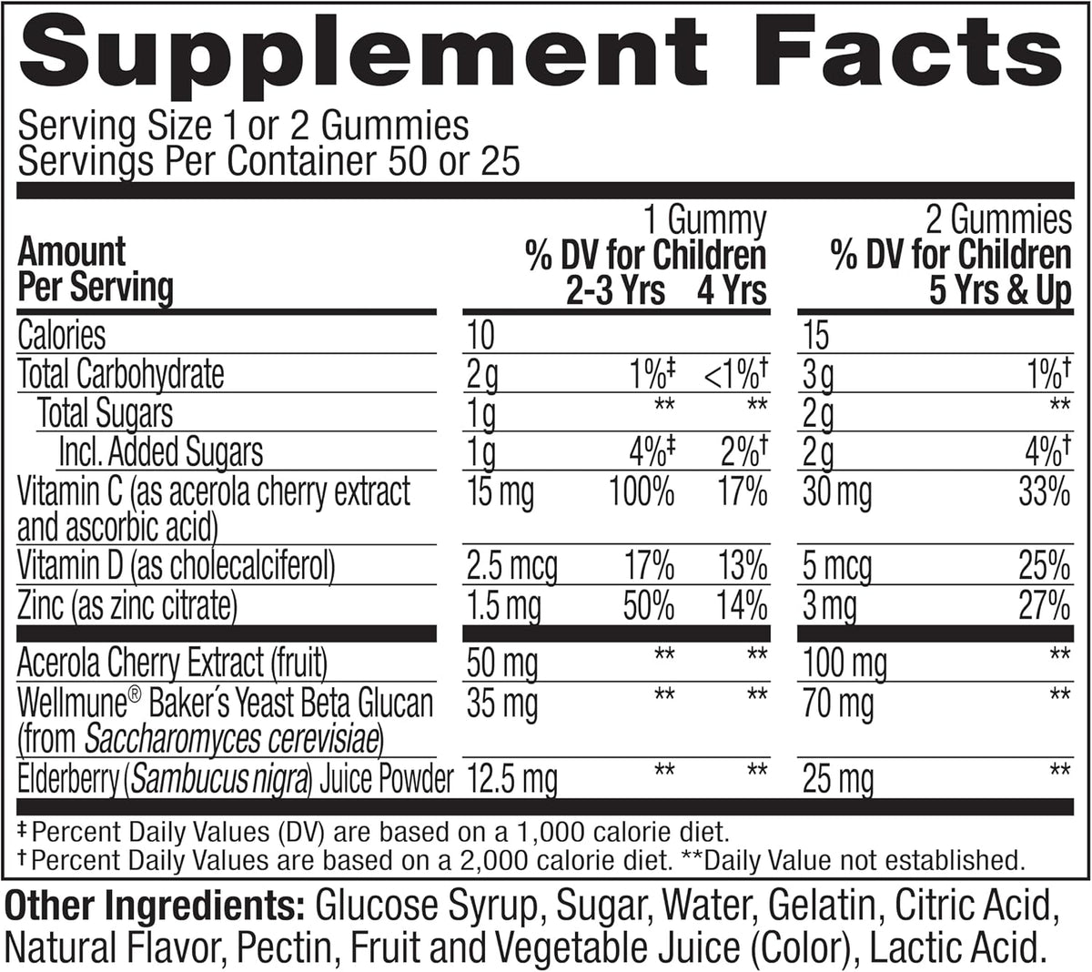 OLLY Kids Immunity, Immune Support Gummy ,* Cherry Berry - 50 Count