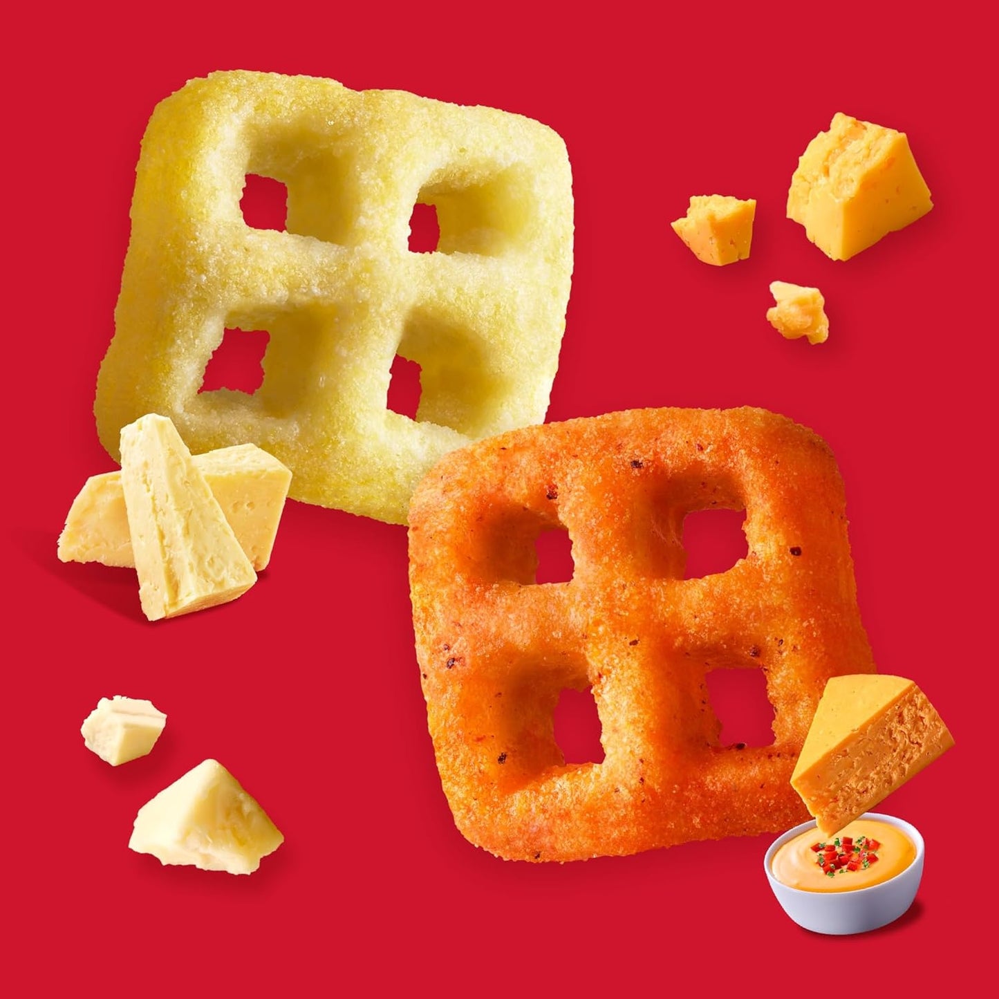 Cheez-It Crunch Cheesy Baked Snacks, Lunch Snacks, Variety Pack, 9oz Box (12 Packs)