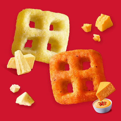 Cheez-It Crunch Cheesy Baked Snacks, Lunch Snacks, Variety Pack, 9oz Box (12 Packs)