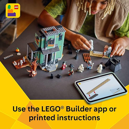 LEGO Creator 3 in 1 Haunted Mansion Building Toy for Kids - Halloween Building Blocks & Learning Toy for Girls & Boys, Ages 9+ - Build a Haunted House, Train, or Ship - Gift for Birthdays - 31167