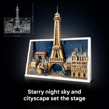 LEGO Architecture Paris – City of Love Building Set for Adults - Gift for Birthdays - Office or Bedroom Decor for Women & Men, Ages 18+ - W/Frame for Display - 21064