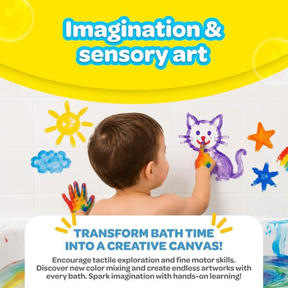 Crayola Bathtub Fingerpaint Deluxe Value Pack 10-Piece Set for Kids, 3 OZ Tubes of Washable Soap Paint, Non-Toxic, Stain Free Bath Toys for Kids