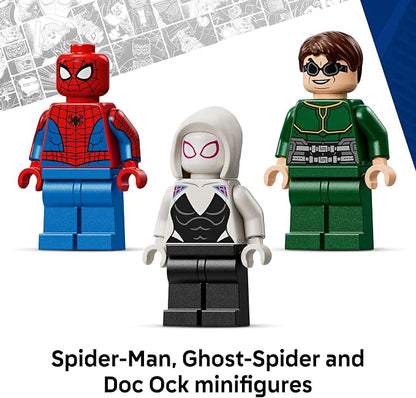 LEGO Marvel Mech Battle: Spider-Man vs. Doc Ock Building Toys for Kids - Super Hero & Villain Poseable Mech Toys W/3 Marvel Minifigures for Kids & Fans, Ages 6+ - Gift Idea for Birthdays - 76338