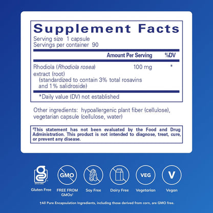 Pure Encapsulations Rhodiola Rosea, 90 Capsules
