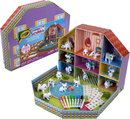 Crayola Scribble Scrubbie Pets Friendship Collection, 18 Pets & 10 Markers | Reusable Coloring Arts and Crafts, Screen Free Mystery Toys, Holiday & Birthday Gifts for Kids, Ages 3+