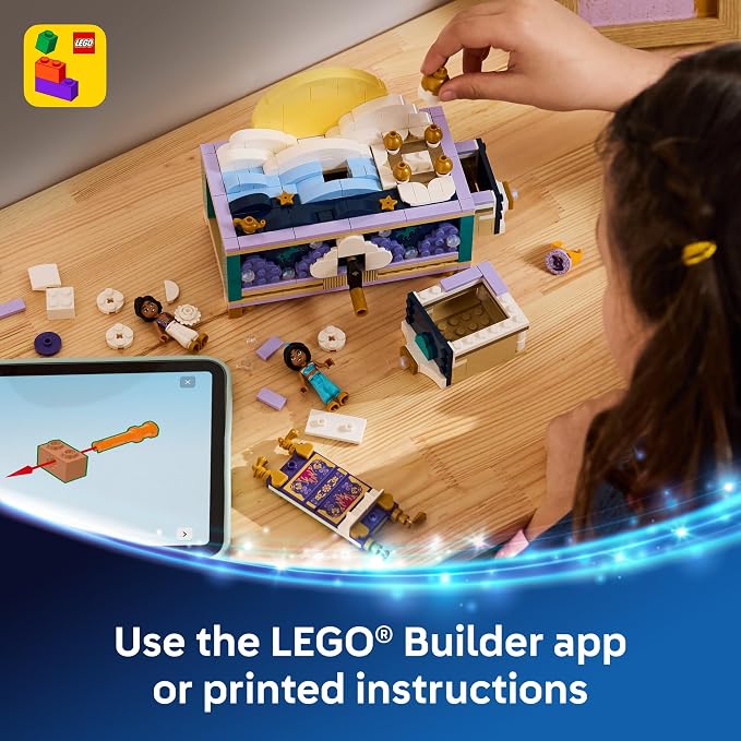 LEGO Disney Princess Jasmine's Jewelry Box 43295 | Building Toys for Girls & Boys, Ages 6+, Disney's Aladdin Movie Figures, Creative Play, 458 pieces, Gift for Birthdays