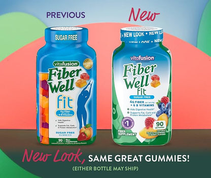 Vitafusion Fiber Well Fit Gummies, 90 Count and L’il Critters Kids Fiber Gummies, 90 Gummies