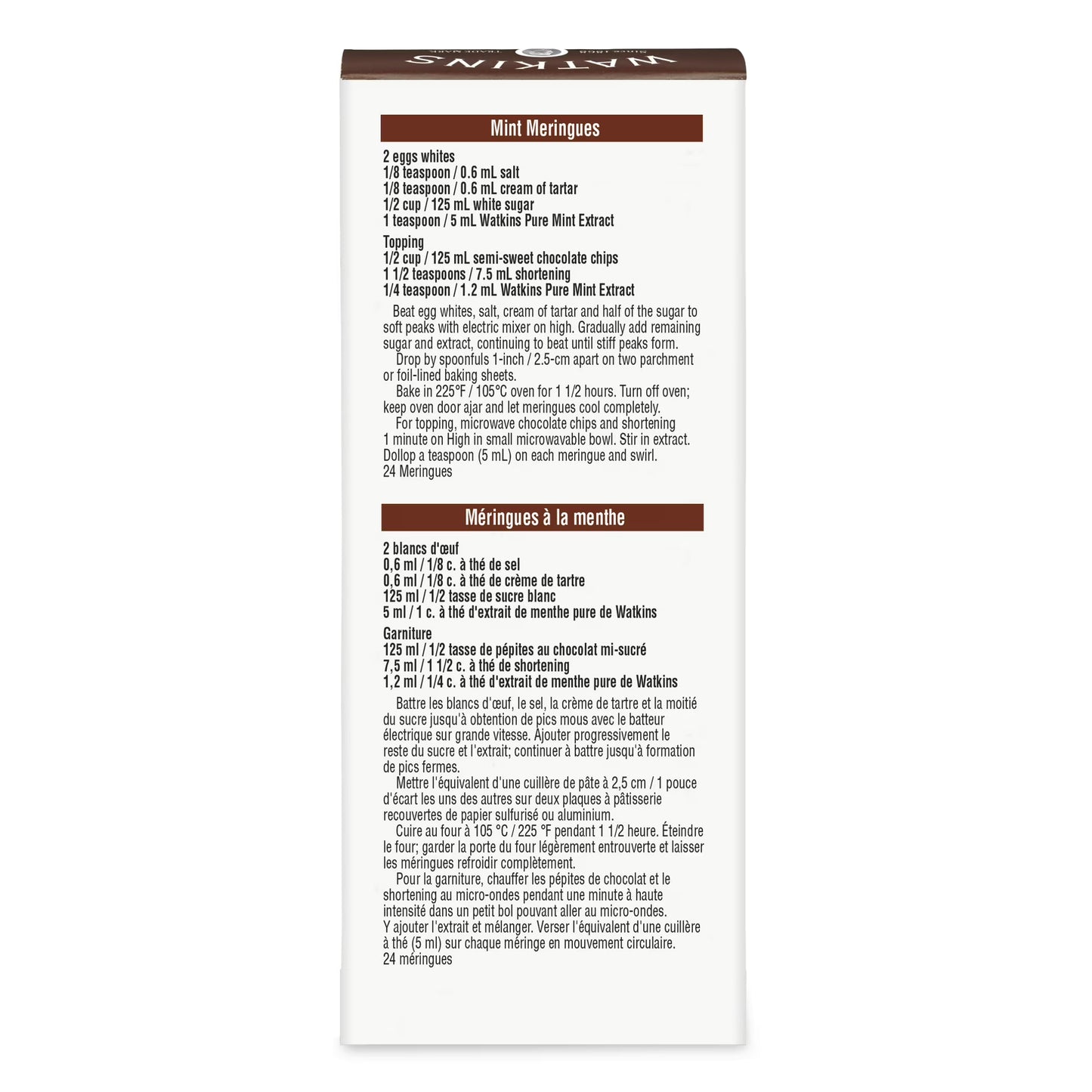 Watkins Pure Mint Extract, 2 fl oz (Shelf Stable, Plastic container)