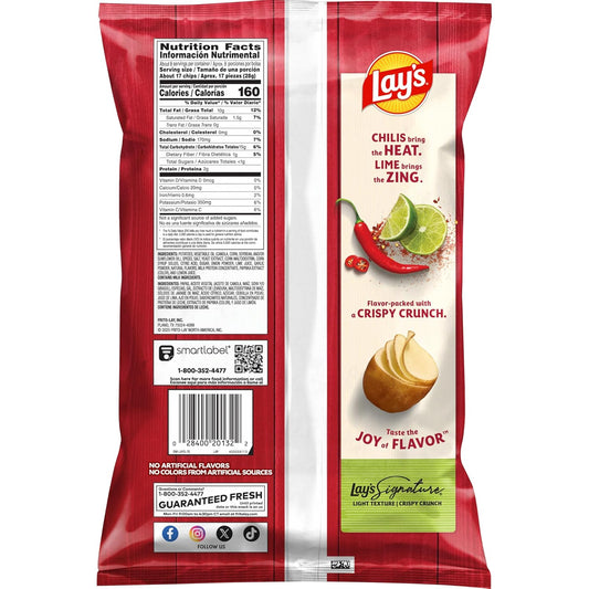 Lays Potato Chips Chile Limon, 7.75 Oz