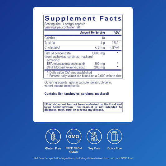 Pure Encapsulations EPA/DHA Essentials, 90 Softgel Capsules