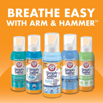 ARM & HAMMER Simply Saline Extra Strength Nasal Mist, 4.6 oz, 3-Pack