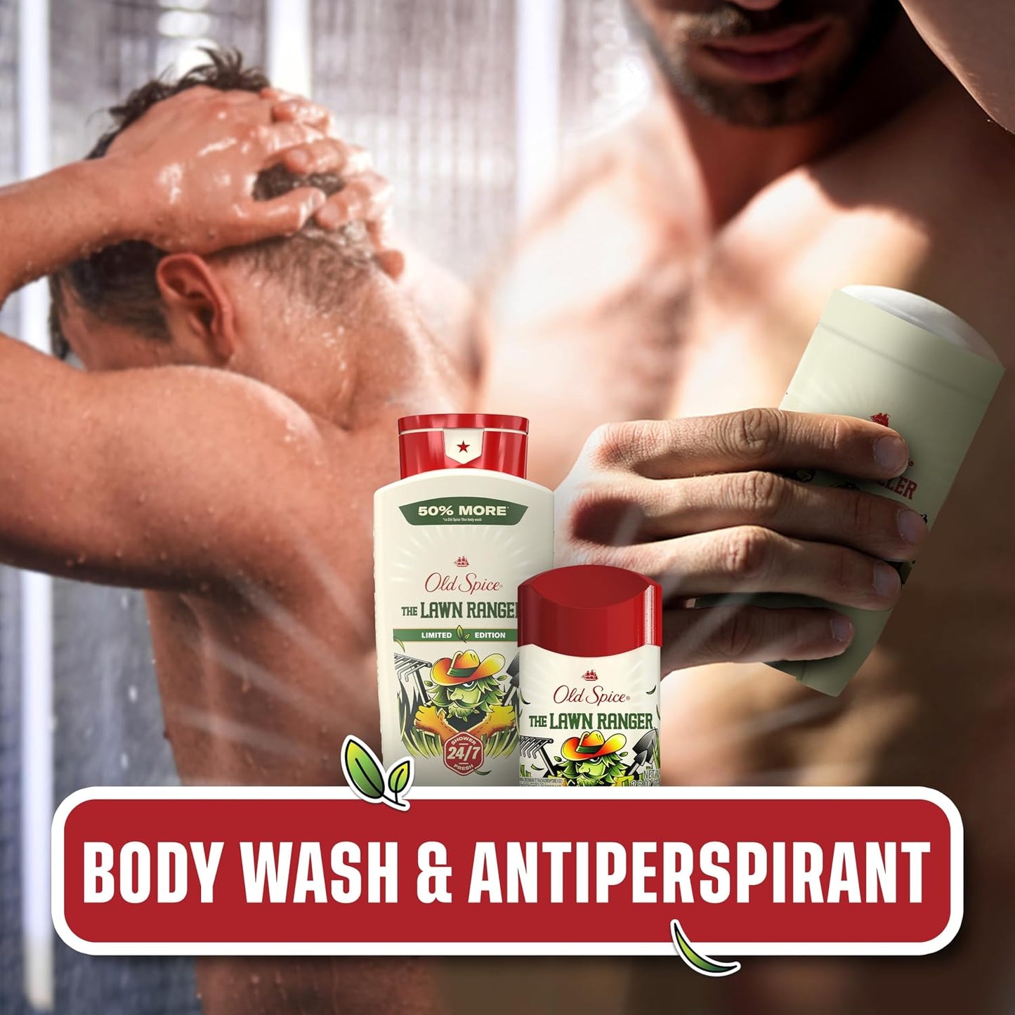 Old Spice Dry Feel Antiperspirant Deodorant for Men, Summerdudes, 24/7 Sweat & Odor Protection, 24/7 Sunny Freshness & Long Lasting Scent, Invisible Solid, Lawn Ranger with Fresh Green Scent, 2.6 oz
