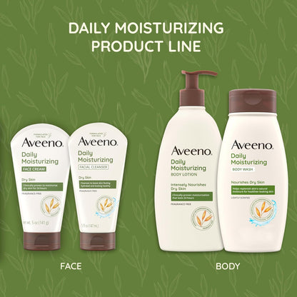 Aveeno Daily Moisturizing Facial Cleanser, Fragrance Free, 12 fl. oz