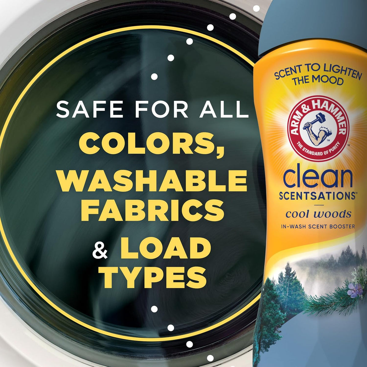 ARM & HAMMER Clean Scentsations Laundry Scent Booster, Cool Woods, 24 Oz