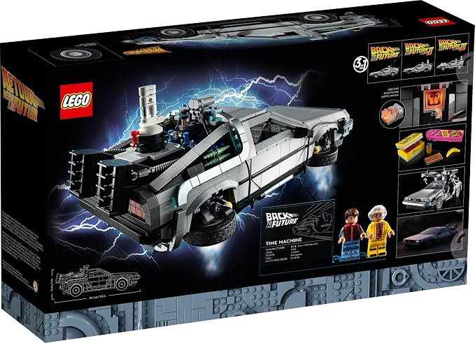 LEGO Icons Back to the Future Time Machine 10300, Model Car Building Kit Based on the Delorean from the Iconic Movie, Perfect Build for Teens and Adults Who Love to Create | Lego Back To The Future Lego 1872 Pieces - Time Machine #10300