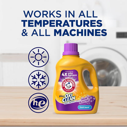 ARM & HAMMER Plus OxiClean with Odor Blasters Liquid Laundry Detergent