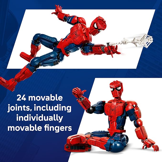 LEGO Marvel Spider-Man Hero Figure - Super Hero Building Toy for Boys & Girls, Ages 12+ - Posable Kids Bedroom, Bookshelf or Desk Decor - Gift for Birthdays - 76346