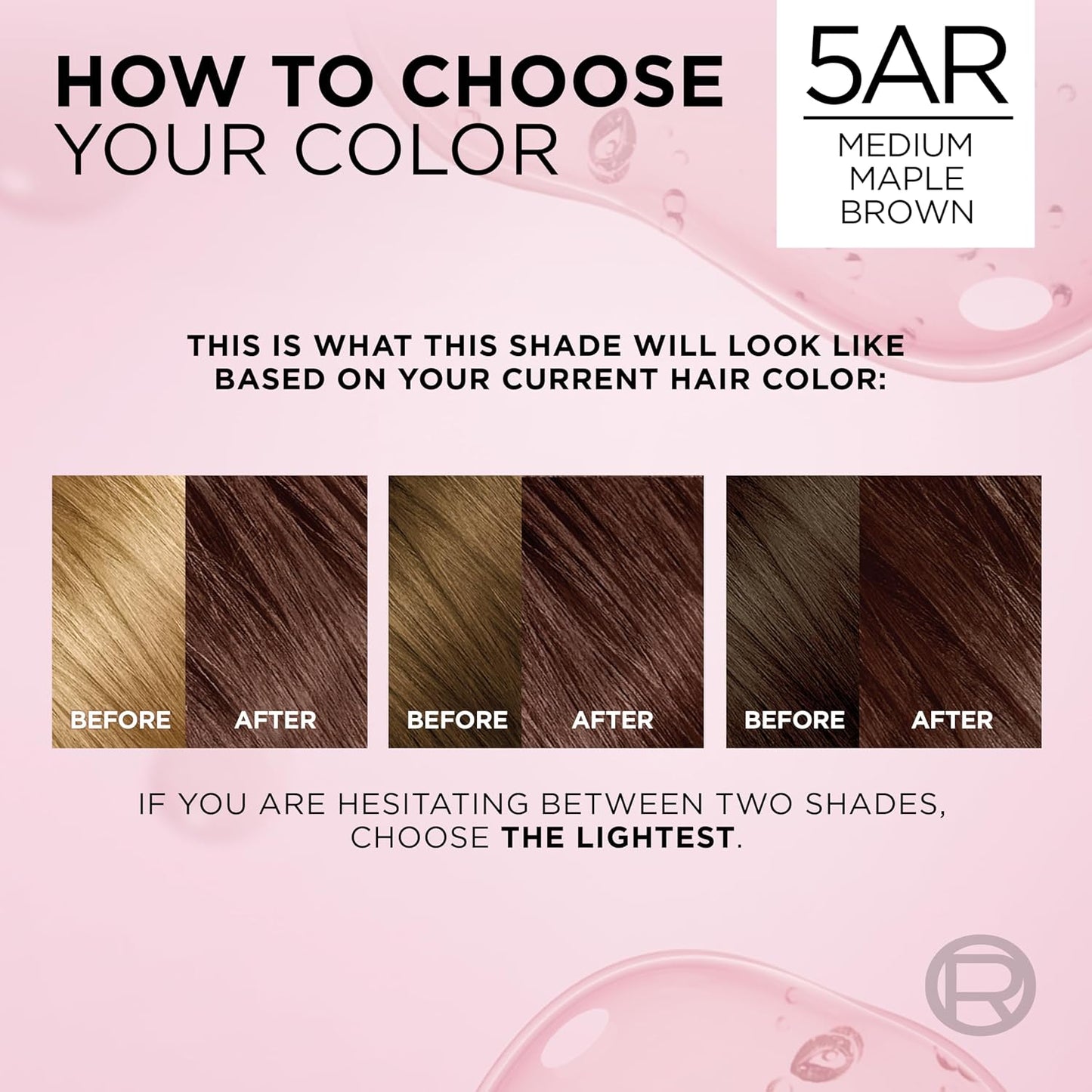 L'Oreal Paris Excellence Crème Permanent Hair Dye, Triple Care Hair Color with Hyaluronic Acid for 100% Gray Coverage, 5AR Medium Maple Brown, 1 Kit (Packaging May Vary)