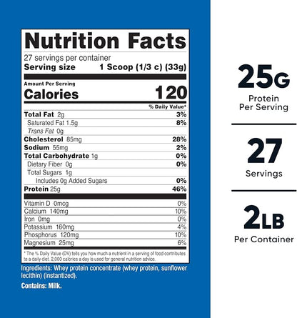 Nutricost Whey Protein Concentrate Powder (Unflavored) 2LBS, Gluten Free