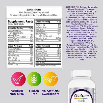 Centrum Minis Silver Women's Multivitamin, Women 50 and Over, 280 Tablets