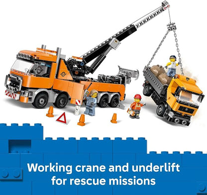 LEGO City Heavy-Duty Recovery Tow Truck with Crane Building Toy - Dump & Tow Truck Toys for Boys & Girls, Ages 8+ - Pretend Play Set for Kids - Gift Idea for Birthdays & Holidays - 60467