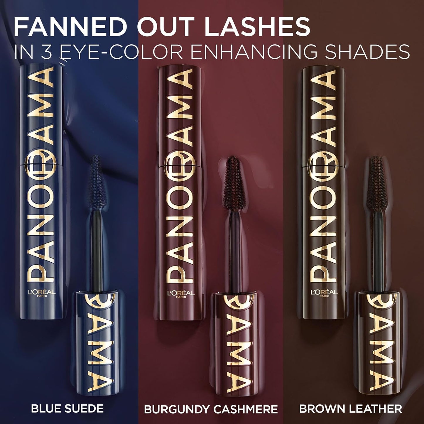 L'Oreal Paris Voluminous Panorama Chromatic Mascara, Volumizing and Lengthening Blue Mascara, Longwear, Smudge-Resistant and Washable, 706 Blue Suede